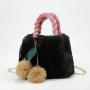 Fashion Ladies Shoulder Bags 2024 Hot Selling Fashion Latest Lady Luxury Women's Handbags With Hair Ball