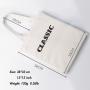 Custom Logo Women Female Canvas Shoulder Bag Eco Reusable Tote Shopping Bag