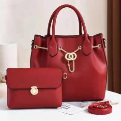 wholesale women handbags Purse Set 2 PCS Handbags designer women bags Lady Purses Girl Pure Color String Bucket Handbag