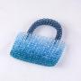 Custom resin beads Hand Woven Dinner Bag 2024 New Fashion Beaded Bag Transparent Acrylic Handbag