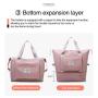 Custom Logo Folding Travel Bags Waterproof Luggage Tote Handbag Travel Duffle Bag Gym Yoga Storage Shoulder Bag For Women Men