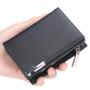 HR293 New Fashion Solid Color Wallets Men's Short Business Multi Card Money Clip Zipper Fashion ID Card Ticket Photo Bit Cli