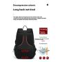 ZF060 Travel Backpack Male Outdoor Hiking Bag Waterproof Wear-resistant Student Computer Bag Polyester USB Port Large Capacity