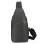 Plain Color Single Shoulder Crossbody Bag Multifunction Sports Chest Bags With Headphone Hole For Men