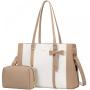 Fashion Stylish 2pc/set PU leather luxury ladies handbag with Purse shoulder tote bags office briefcase laptop bags for women