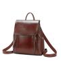 New Retro Fashion Ladies Traveling Backpack Wholesale Elegant Oil Wax Cowhide Leather Backpack Women Shoulder Purse Handbags
