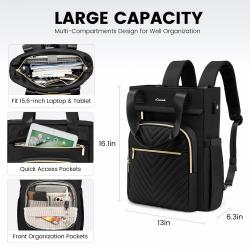 LOVEVOOK 2023 New Style Quilted Ladies Backpack Waterproof College lightweight Bag Travel High Quality Laptop Backpack for Women