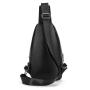 New men's large capacity men's shoulder bags casual crocodile pattern soft PU leather chest bag for men 2024