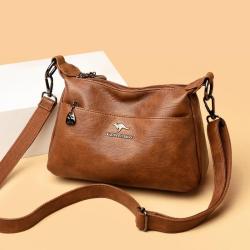 2024 New Women's Messenger Bags Handbag Pu Leather Zipper Crossbody Shoulder Bag for Women Fashion Ladies Handbag