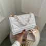 2024 new fashion shoulder strap small square pocket simple broadband bag ladies casual bag
