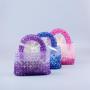 Fashionable gradient acrylic woven handmade beaded bag sac main femm sac