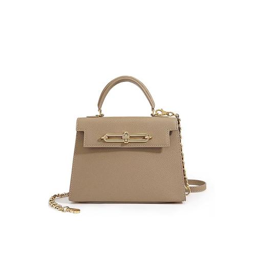 Newest Trendy Fashion Luxury Ladies Hand Bags Vegan Pu Leather Handbags For Women Unique Twist Metal Lock Womens Handbags