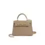 Newest Trendy Fashion Luxury Ladies Hand Bags Vegan Pu Leather Handbags For Women Unique Twist Metal Lock Womens Handbags