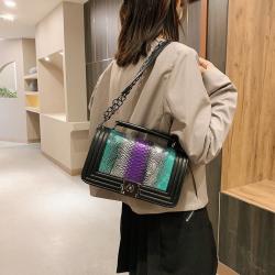 leather crossbody bags for women Serpentine Handbags New Gradient Small Square Zipper Bag Luxury Female Diamond lattice Handbag