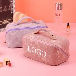 Custom Toiletry Pouch Luxury Beauty Makeup Bag Pretty Gorgeous Waterproof Travel Outdoor Soft PU Cosmetic Bags