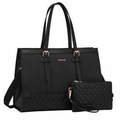 LoVEVOOK wholesale fashion 2pc handbags sets large capacity Lady Office work 15.6in computer hand bags custom Briefcase for wome