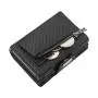 2023 customized metal card holder leather card case smart rfid aluminum card holder wallet