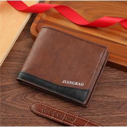 Men's Short Multi-Card Business Wallet Bag Waterproof Horizontal Design with Open Closure Cross-Border Fashionable Accessory