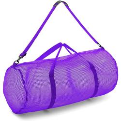 Gelory Custom Sports Mesh Duffle Bag Adjustable Shoulder Strap Oversized Gym Bag for Equipment Breathable Mesh Travel Bag
