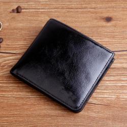 Oil Wax Card Holder Wallet Leather for Men New Design Wallets Short Bifold Erkek Cuzdan Soild Men Purse Lady Wallet Bags Women
