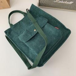 2024 classic autumn and winter corduroy bags handbag simple literary large capacity shoulder crossbody bag