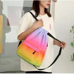 ZWY058 Fashion Simple Sports Men Women Drawstring Bag Nylon Portable Drawstring Shoulder Bag Outdoor Gym Travel Organizer Bag