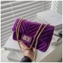 Square Hand Bags For Women Chain Handbags Fashion Pleuche Crossbody Handbag Pure Color Hasp Woman Bags Shoulder Bag Ry7200126