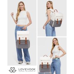 LOVEVOOK 2023 wholesale ladies backpack office waterproof computer bag custom 15.6in 17in laptop travel backpack bag for women
