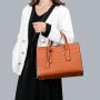 2024 new handbag solid color ladies Pu leather large capacity fashion simple tote bag