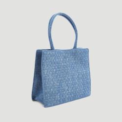 2024 Custom Weave Denim Tote Bag Handbag For Women Ladies Luxury Jeans Purse