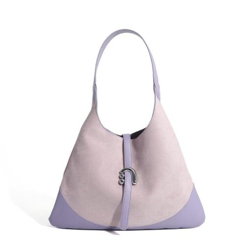 2024 New Women'S Bag Fashion All-In-One Large Capacity Underarm Tote Bag High-Grade Sense Of Niche Color Patchwork Handbag