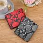 New styleretro creative printed men's short leather wallet, student money clip, soft leather wallet with multiple card slots