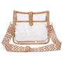 Custom Tote bag PVC transparent window women's bag portable zipper shoulder niche design plus logo