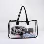 Chic Girls U Shape Short Clear Tote Bag Women Bright Jelly Color Shopping Dating Transparent PVC Handbags Clear Tote Bag