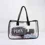 Chic Girls U Shape Short Clear Tote Bag Women Bright Jelly Color Shopping Dating Transparent PVC Handbags Clear Tote Bag