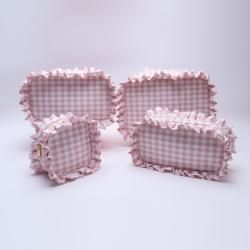 Exquisite Structure Manufacturing Toiletry Bags Lightweight Ruffle Cosmetic Bag Designer Luxury Cosmetic Bag