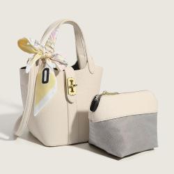 2024 Custom Fashion Ladies Hand Bags Scarf Design Handbags With Removable Small Bag