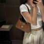 HR257 Small Design New Trendy Women's Bag PU Fashion One Shoulder Women's Bag Simple Portable Fashionable Daily Underarm Bag