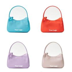 OEM ODM Trendy Fashion Nylon Small Purse Ladies Hand Bags With Zipper Custom Logo Classic Women Mini Handbags