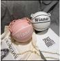 Leather Pink Basketball Bag Women Shoulder Bags Crossbody Chain Basketball Bag Purse Handbag with Chain Girls Lady Handbag Pu