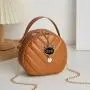 Women's Small Round Bag 2024 New Women's Shoulder Crossbody Bags Cheap Wholesale Women's Embossed Small Handbag Mobile Phone Bag