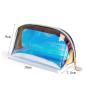 Thickened semicircle laser TPU cosmetic bag transparent waterproof colorful shell washing and storage bag