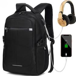 ZF050 Customized Men Business Computer Backpack Casual Trend High Students Schoolbag Waterproof Wear USB Travel Shoulder Bag