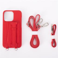 Capa De Celular Telefone Custom Genuine Leather Crossbody Phone Cover Case With Card Slots And Wrist Strap For Iphone 13 Pro