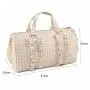 Keymay RTS Stock Cute Multicolor Large Capacity Ruffle Gingham Bag Travel Bag Folding Airplane Bag Ruffle Weekender for Women