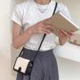 Summer Beach New Style Messenger Bag PU Leather Combined Canvas Mini Lipstick Wallet Cute Light Color Wallet For Women