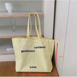 Hot Selling Casual Fashion Custom Letter Printed Women Handbags Wholesale Large Capacity Ladies Canvas Handbags