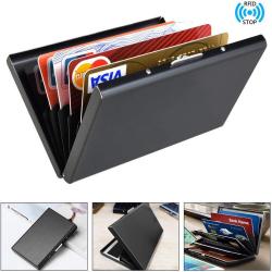 Wholesale card box, stainless steel card holder, credit card box, black stainless steel bank card box, metal card holder