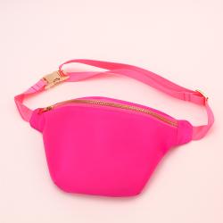 Multi Color Durable Outdoor Sport Waist Bag Waterproof  Nylon Fanny Pack Bright Custom Sling Bags For Women