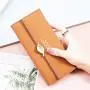 Frosted Leaf Buckle Ladies Purses Wallets Large Capacity Women Wallet Luxury Ladies Purse Pure Color Custom Wallet